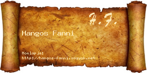 Hangos Fanni névjegykártya