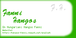 fanni hangos business card